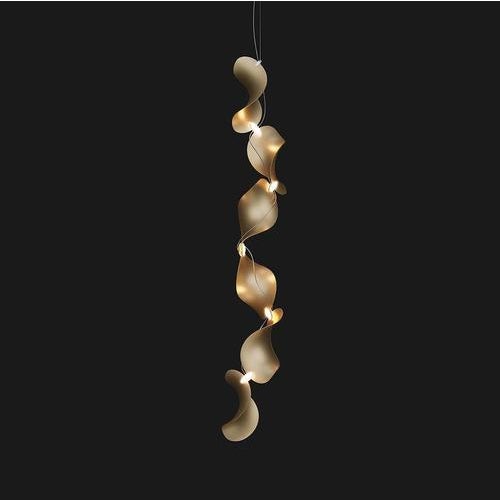 Dune 6 Vertical Line Chandelier in Silver Anodized Aluminum by Moss Objects For Sale - Image 6 of 18