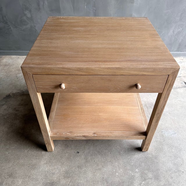 Harper White Oak Nightstands With Single Drawer and Shelf in a Natural Finish For Sale - Image 4 of 10