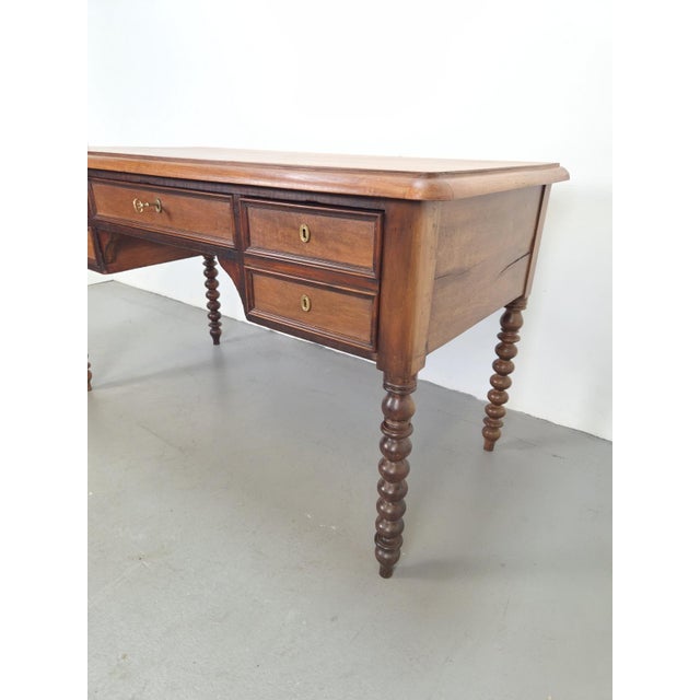 English Bobbin-Turned Wooden Desk, 1960s For Sale - Image 11 of 15
