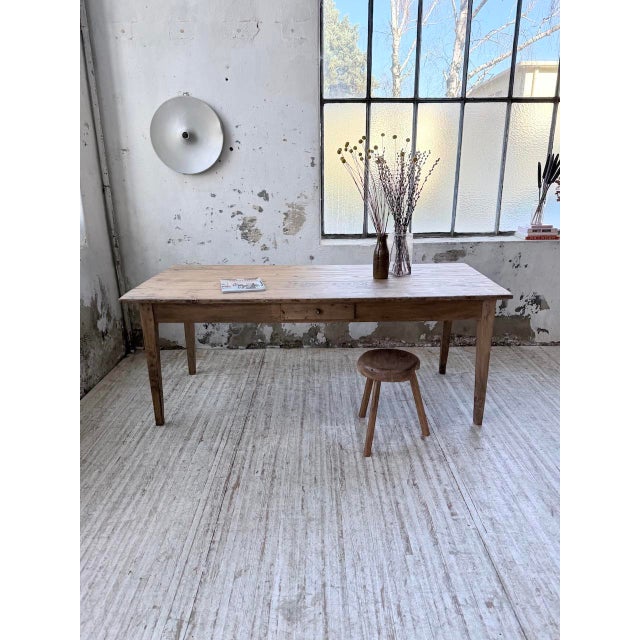 Vintage Farmhouse Table in Pine, 1950s For Sale - Image 4 of 18