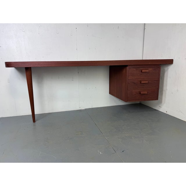 Mid-Century Modernist Danish Teak Desk by George Nakashima, 1950s For Sale - Image 14 of 15