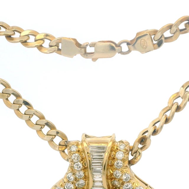 1970s Italian 18k Gold Necklace With Turquoise & Diamonds, Valenza Atelier For Sale - Image 13 of 18