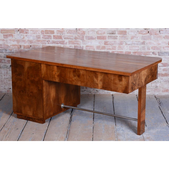 Art Deco Walnut Writing Desk from Up Závody, Czech, 1930s For Sale - Image 17 of 18