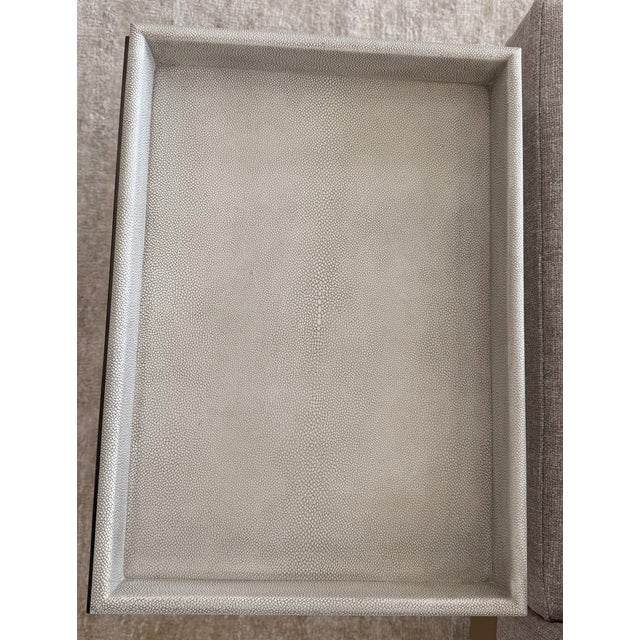 Restoration Hardware Restoration Hardware Shagreen Tray Side Table For Sale - Image 4 of 4