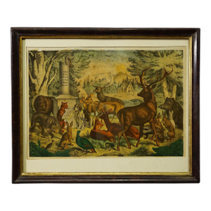 Antique Print 'The Hunters Tomp', Germany Late 19th Century