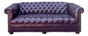 Vintage Tufted Leather Chesterfield Sofa