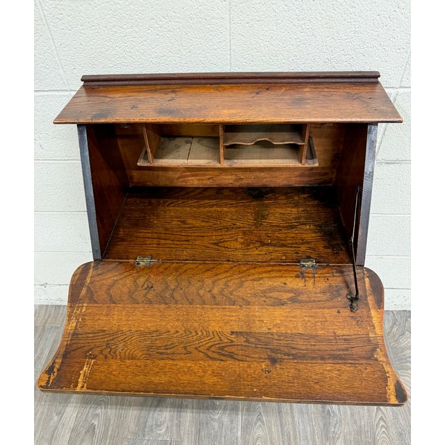 Early 20th Century Antique French Louis XVI Style Secretary Desk Drop Front Desk For Sale - Image 5 of 11