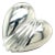 1990s Tiffany & Co Estate Large Puffed Heart Brooch Pin Silver For Sale