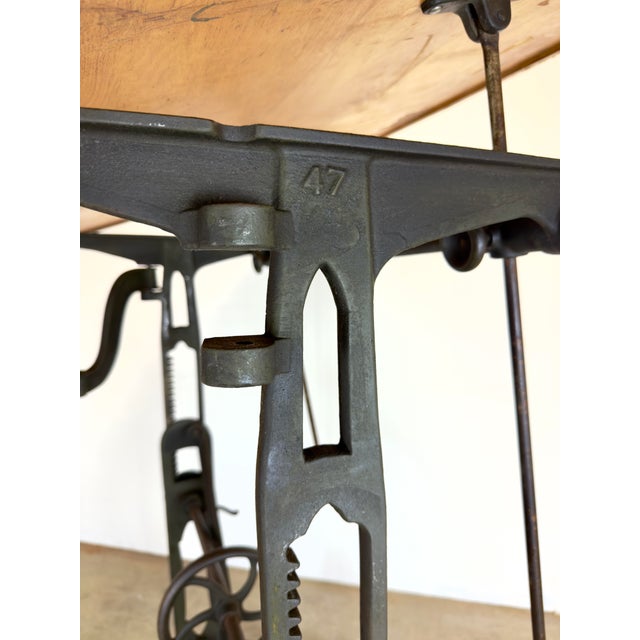 Dark Gray Antique Industrial Cast Iron Drafting / Drawing / Architects Table by Keuffel and Esser Co., New York For Sale - Image 8 of 12