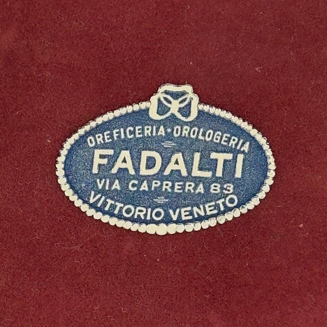 Vintage Crystal Glass Bowl with Metal Base from Fadalti, Italy, 1960s For Sale - Image 13 of 15