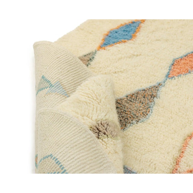 Textile Berber Hand-Knotted Moroccan Wool Rug | 8'2" X 5'1" | One of a Kind For Sale - Image 7 of 12
