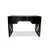 1990s Asian Black Lacquer Panel Legs Writing Desk For Sale - Image 5 of 6