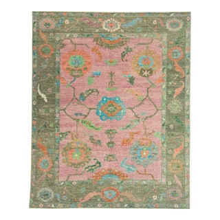 Turkish Oushak Rug 8'3" x 10'2" #18111 For Sale
