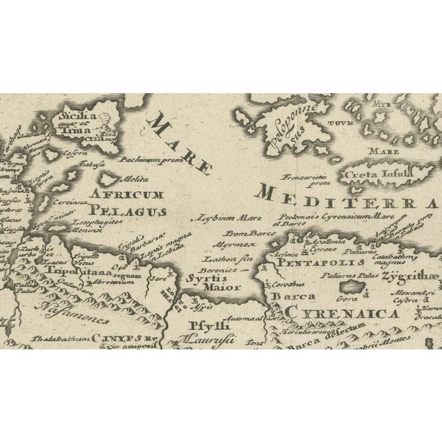 Antique Map of the Region Between the Gulf of Lybia and the Red Sea by Aeg, 1729 For Sale - Image 3 of 7