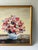 Paint American School, 20th Century, Still Life of a Bowl of Flowers, Oil on Canvas For Sale - Image 7 of 12