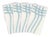 Misette Grid Embroidered Linen Napkins in Baby Blue/Purple, Set of 4 For Sale