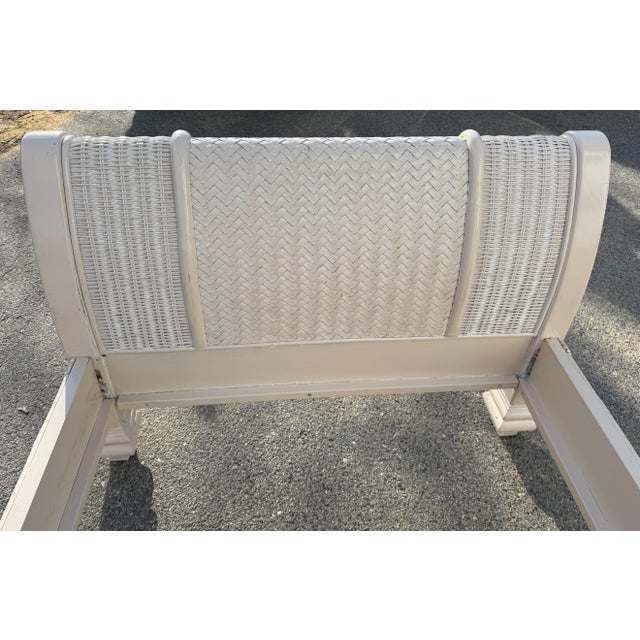 Vintage Henry Link by Lexington Wicker Bed Frame Set Single or Double For Sale - Image 10 of 12