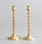 Brass Antique English Brass Barley Twist Candlesticks - A Pair For Sale - Image 8 of 8
