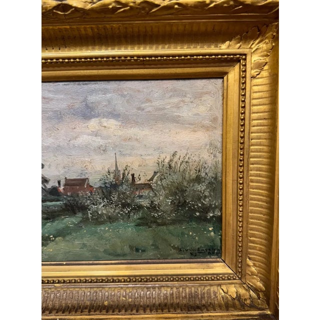 19th Century English Windmill Oil on Canvas For Sale In Nashville - Image 6 of 7