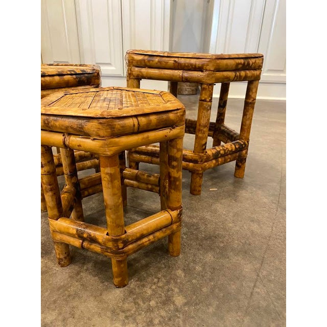 Vintage Bamboo Nesting Tables Set of 3 Chairish