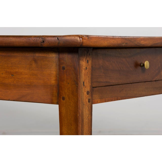 Late 19th Century French Provincial Walnut Farmhouse Table With Four Drawers For Sale - Image 9 of 18