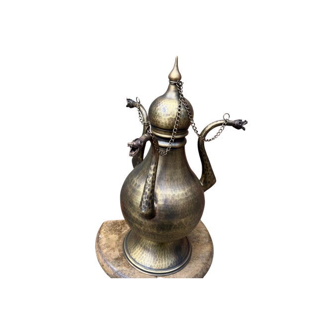 Hand-Hammered Ewer With Triple Dragon Spouts For Sale - Image 9 of 9
