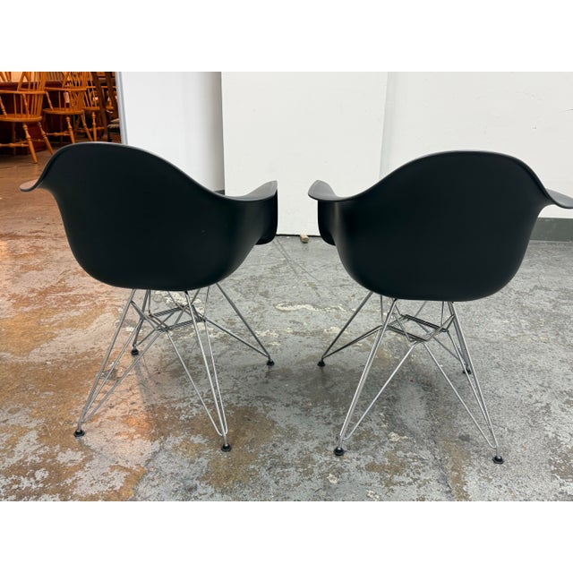 2010s Charles & Ray Eames for Vitra Eames Plastic Dar Armchairs, Pair For Sale - Image 5 of 12
