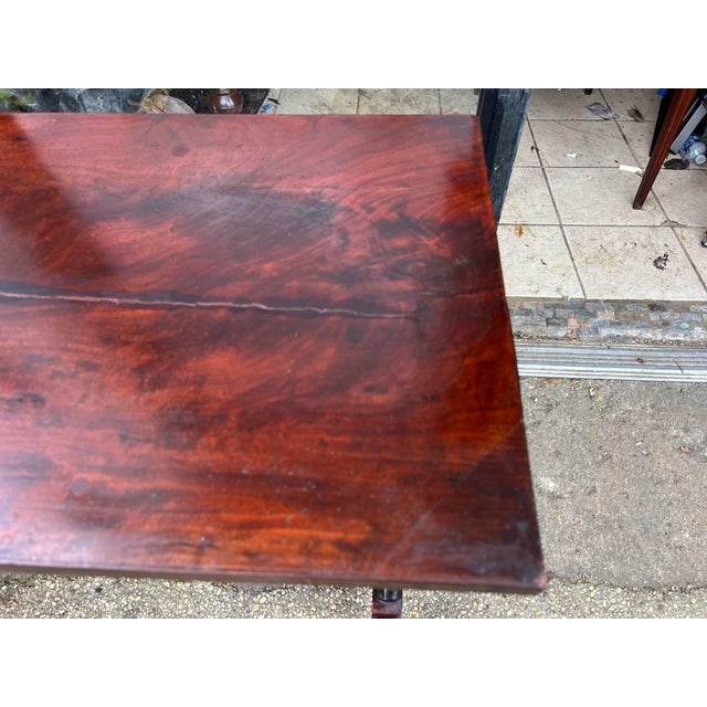 19th Century American Empire Style Writing Desk Console Table Featuring scrolled pillars and base Sturdy and strong...