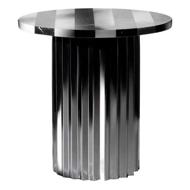 Column Lounge Table with Marble 40 by Lisette Rützou For Sale