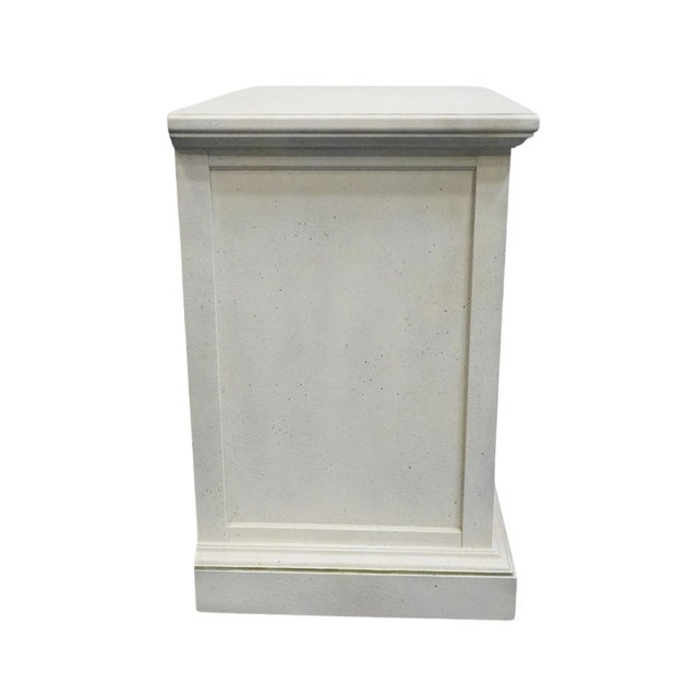 Unique Furniture Italian Mediterranean Style Hollywood Regency 26" Cabinet Nightstand 7117 - Dorado White Finish For Sale - Image 12 of 13