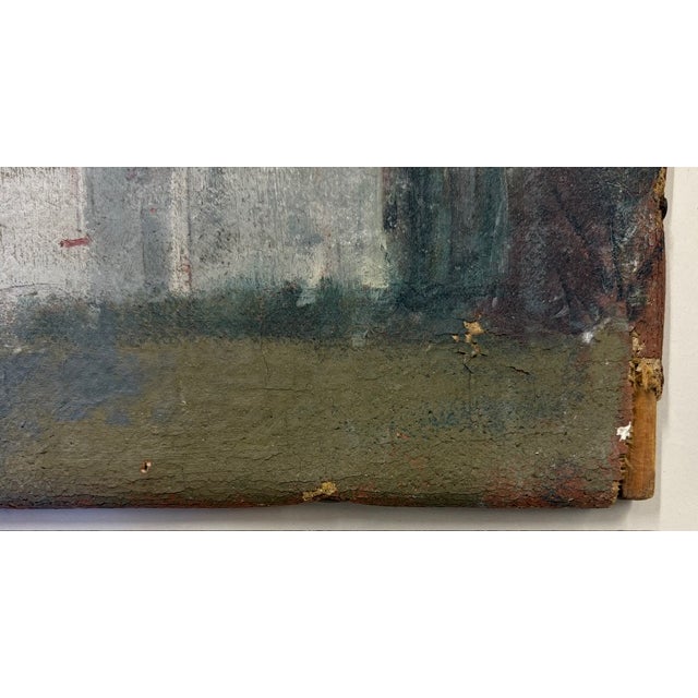 Mid 19th Century Antique Folk Art Barn Painting - Maine For Sale - Image 5 of 7