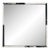 1980s Postmodern Black and White Marble Square Mirror For Sale