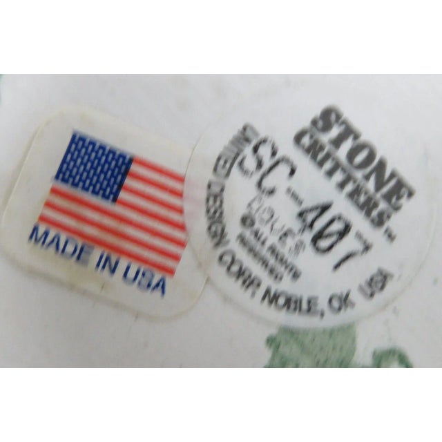 Stone Stone Critters Sc 407 White Doves Birds Sitting on a Branch Figurine For Sale - Image 7 of 10