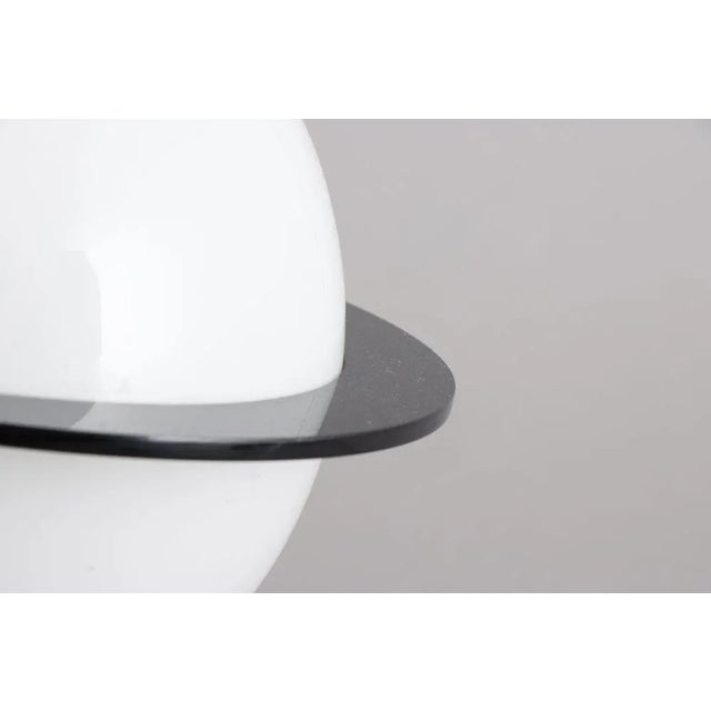 1930s Art Deco Saturn Table Lamp with Black Acrylic Ring For Sale - Image 5 of 9