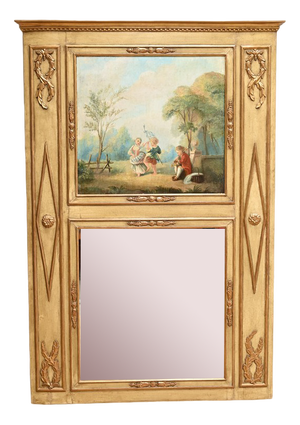 End 18th Century Louis XVI Trumeau in Gilded Wood