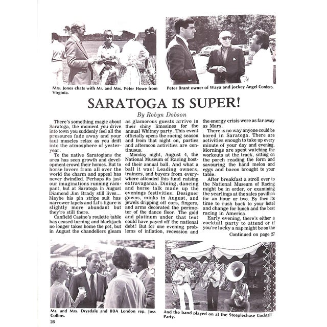 Spur Magazine September-October, 1979 W/ Mrs CV Whitney Lexington, Ky Mailing Sticker For Sale - Image 9 of 11