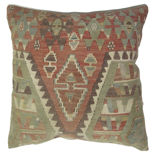 Native American Beautiful Turkish Kilim Pillow For Sale - Image 3 of 5