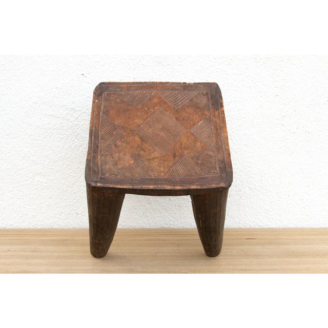 Wood Vintage African Stool, Whisper of Ancestors For Sale - Image 7 of 8