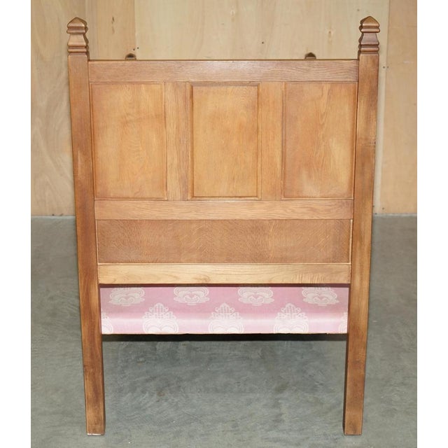 Arts & Crafts Limed Oak Cotswold Single Bed from Tudor Furniture, 1930s For Sale - Image 13 of 15