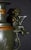 Bronze Vintage Mixed Metal Vase French Style Urn With Figural Cherubs and Cranes For Sale - Image 8 of 17