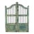 Vintage Indian Painted Teakwood Garden Gate or “Dog Door” For Sale