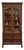 Antique English Jacobean Bookcase Cabinet Double Door Glass Drawers Oak c.1930s For Sale