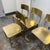 Cb2 Oro Gold Dining Chairs, Set of Four For Sale - Image 10 of 12
