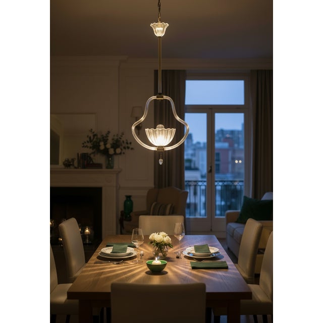 Murano Glass Pendant Light by Ercole Barovier, 1950s For Sale - Image 3 of 10