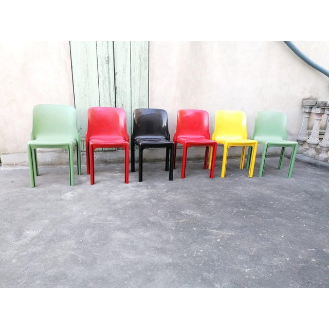 Selene Chairs by Vico Magistretti for Artemide, 1969, Set of 6 For Sale - Image 11 of 18