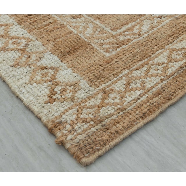 5x8Ft. Natural Brown Cream Jute Taureg Inspired Soumek Jute Hand Woven Rug For Sale - Image 10 of 12