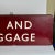 Early 20th Century Rare Early 20th C Large Double Sided Train Station Porcelain Enamel Sign in Cherry Red Reads "Parcels and Left Luggage" For Sale - Image 5 of 18