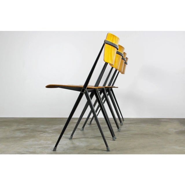 Vintage Pyramid Chairs by Wim Rietveld for Ahrend de Cirkel, Set of 4 For Sale - Image 11 of 15