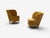 Brown Finnish Modern, Easy Chairs, Damask, Beech, Finland, 1940s For Sale - Image 8 of 13
