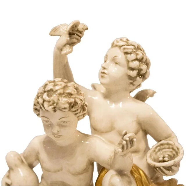 1950s German Porcelain Sculpture with Children Motifs, 1950 For Sale - Image 5 of 7